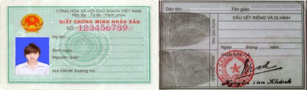 Chứng minh nhân dân là National ID của Việt Nam